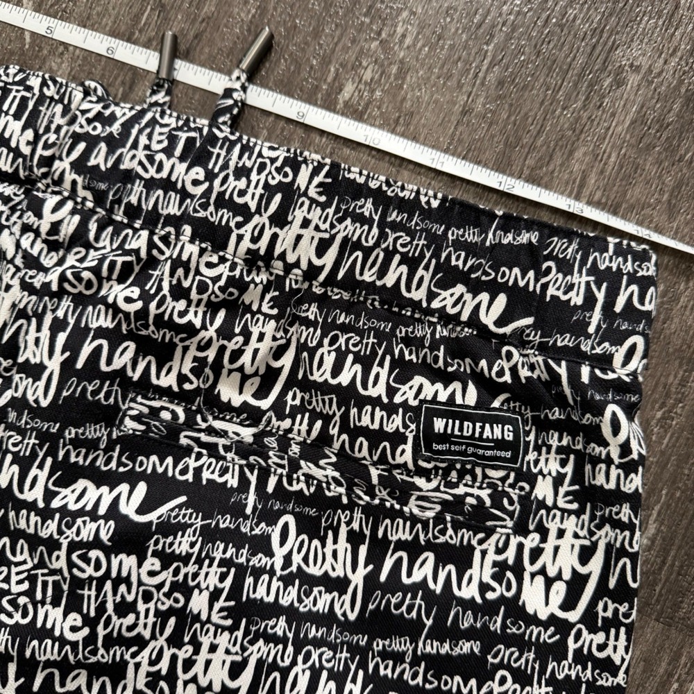 Wildfang All Over Script Print Drawstring Lounge … - image 7